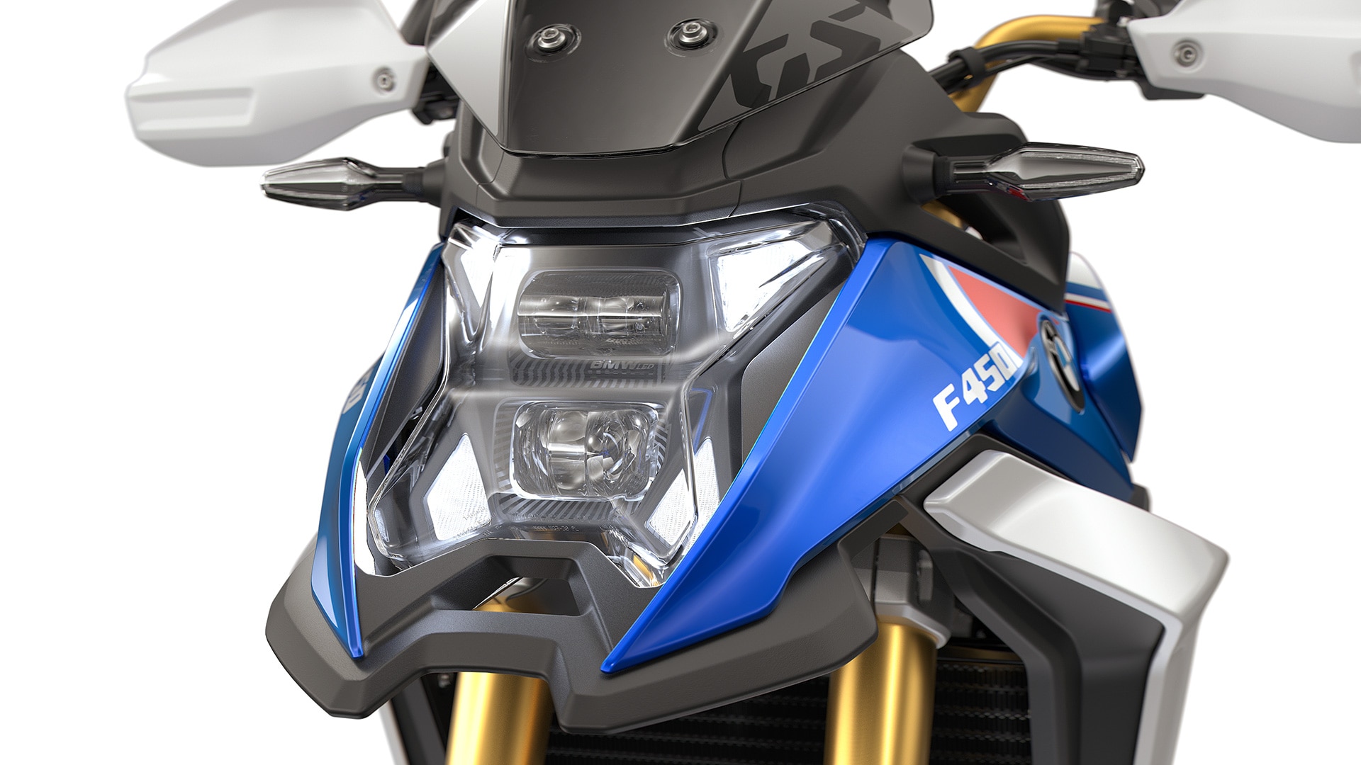Farul cu LED-uri cu lumină de zi al F 450 GS de la BMW Motorrad
