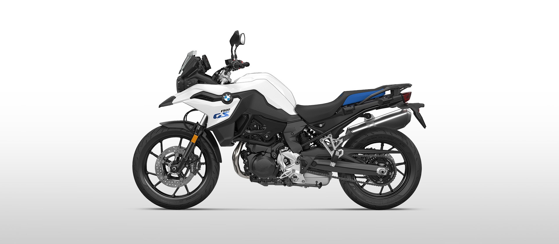 Modelul BMW F 800 GS în vopsea uni alb Light