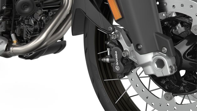 We see the brake system of the F 850 GS.