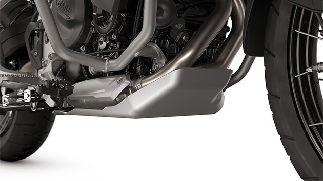 Protecția din partea de jos din aluminiu, ca dotare de serie a modelului F 900 GS Adventure de la BMW Motorrad