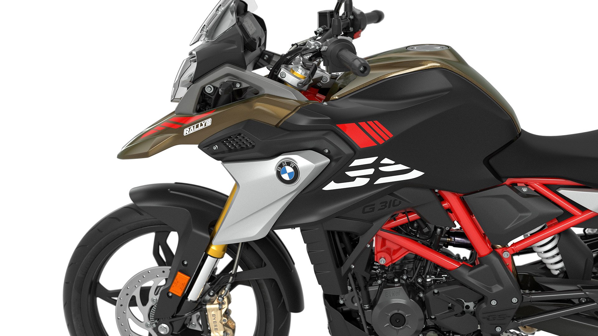 În imagine vedem linia aerodinamică GS tipică a modelului G 310 GS.