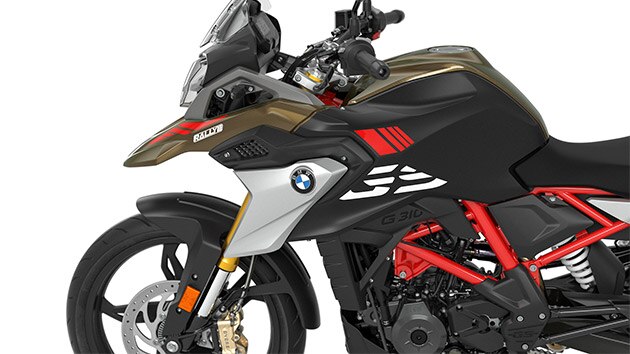 În imagine vedem linia aerodinamică GS tipică a modelului G 310 GS.