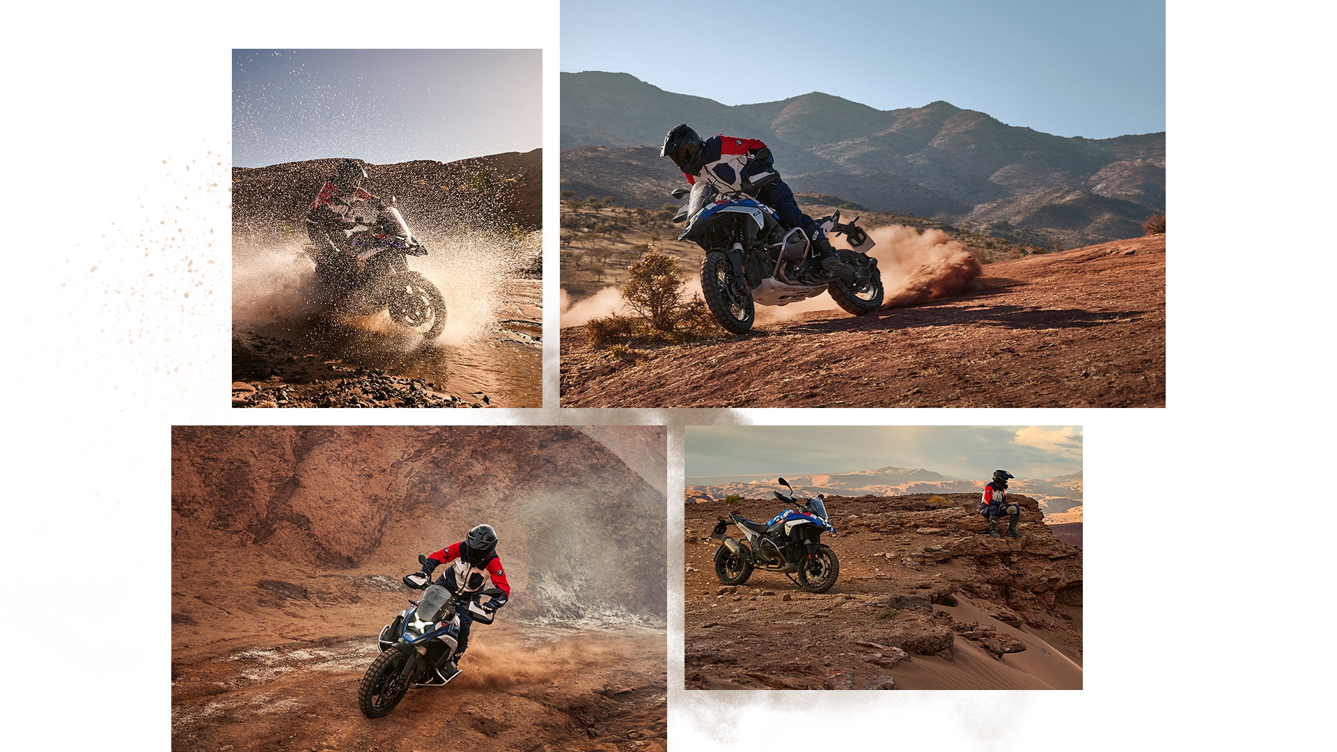 Colaj cu modelul R 1300 GS Trophy pe teren