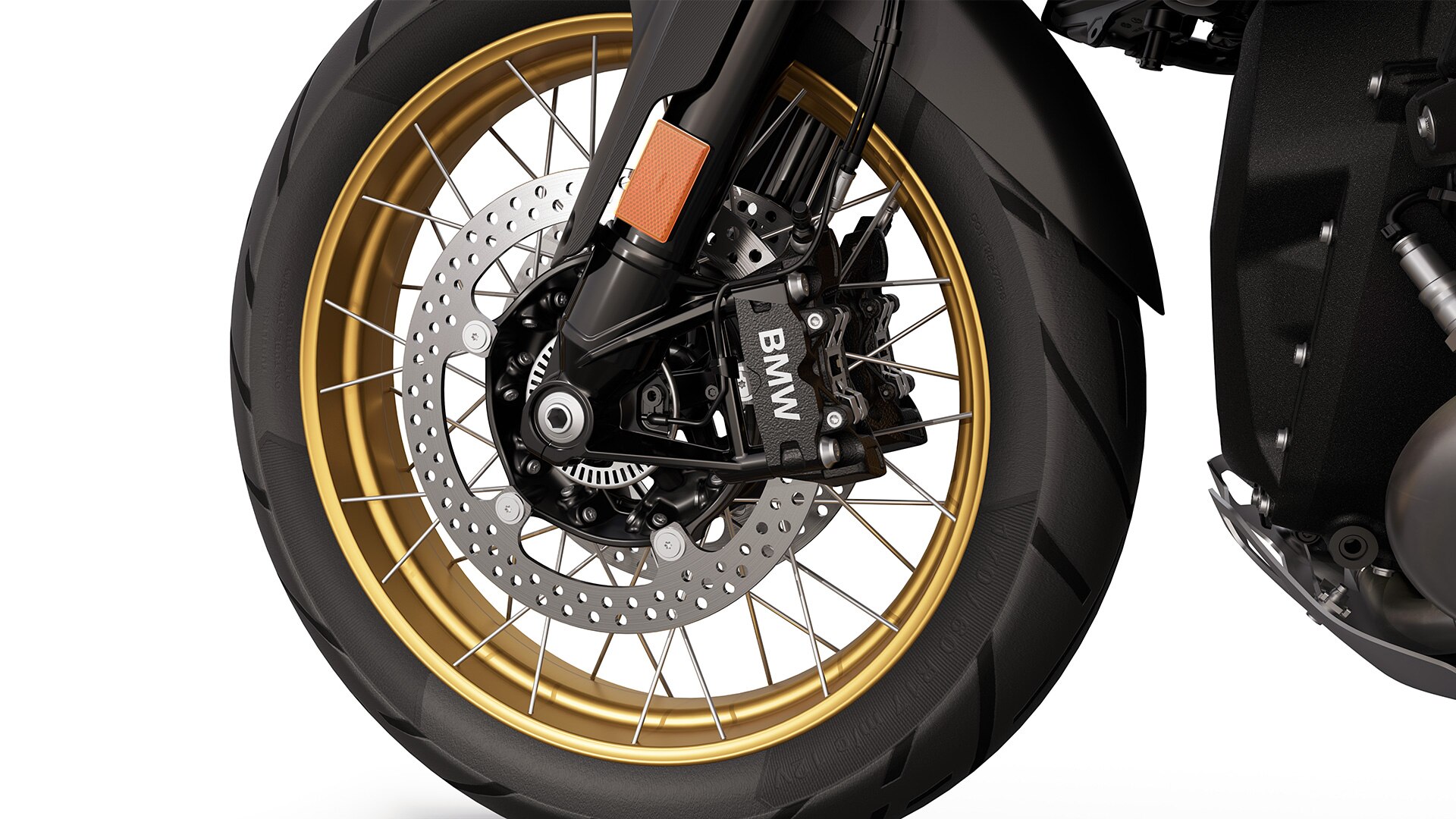 Roțile cu spițe încrucișate ale modelului R 1300 GS Triple Black