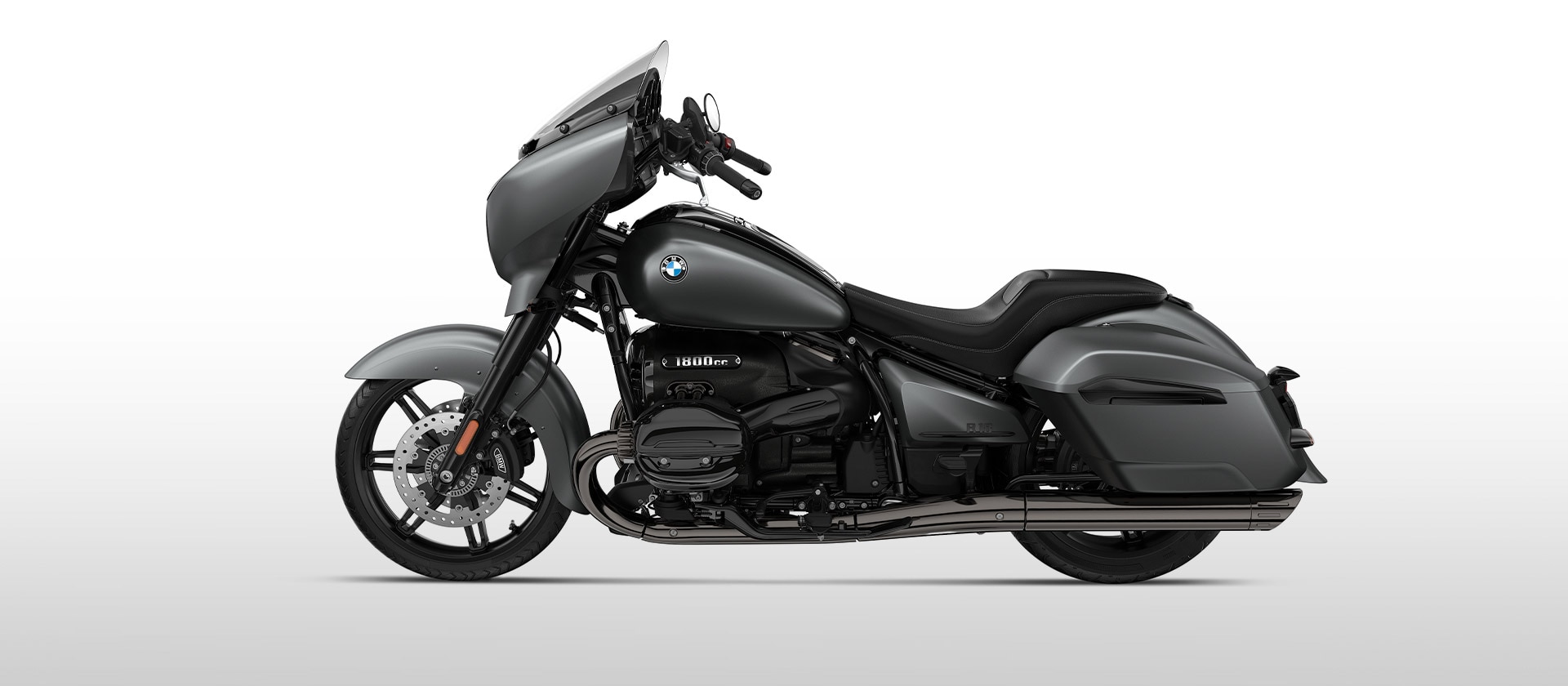 Modelul BMW R 18 B de culoare gri Mineral metalizat mat: Blacked Out