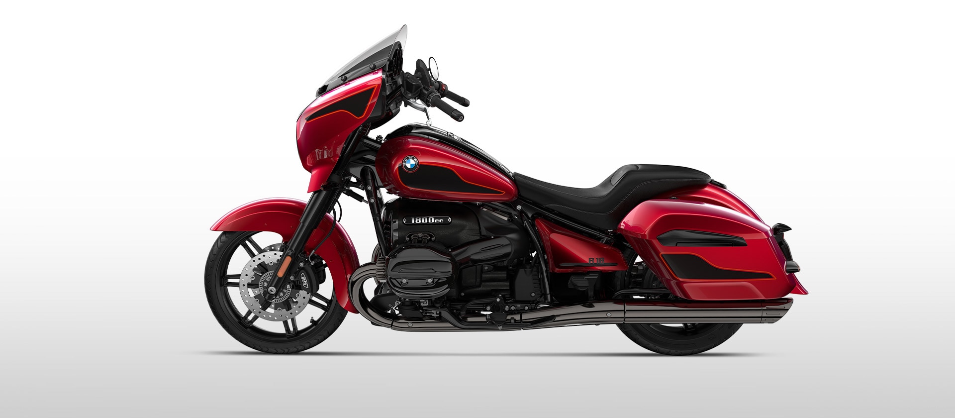 Modelul BMW R 18 B roșu Dragonfire Two-Tone metalizat: Blacked Out