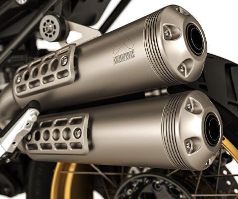 În imagine vedem autocolantul 40 de ani GS de pe rezervorul modelului R nineT Urban G/S.