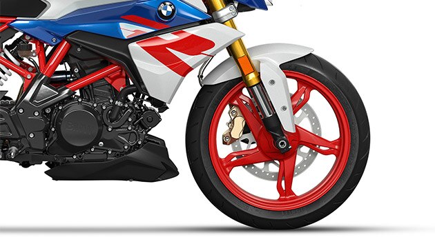 În imagine vedem roata turnată din aluminiu pentru modelul G 310 R.