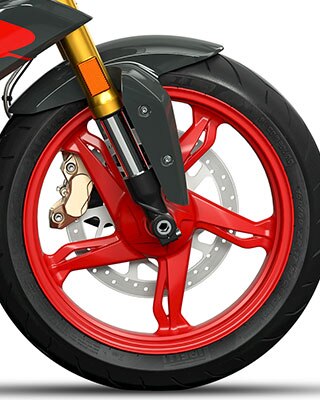În imagine vedem roata turnată din aluminiu pentru modelul G 310 R.