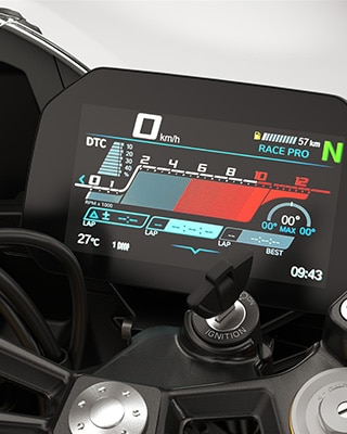 Moduri de conducere Pro și ecran TFT de 6,5 inci al modelului F 450 RR de la BMW Motorrad