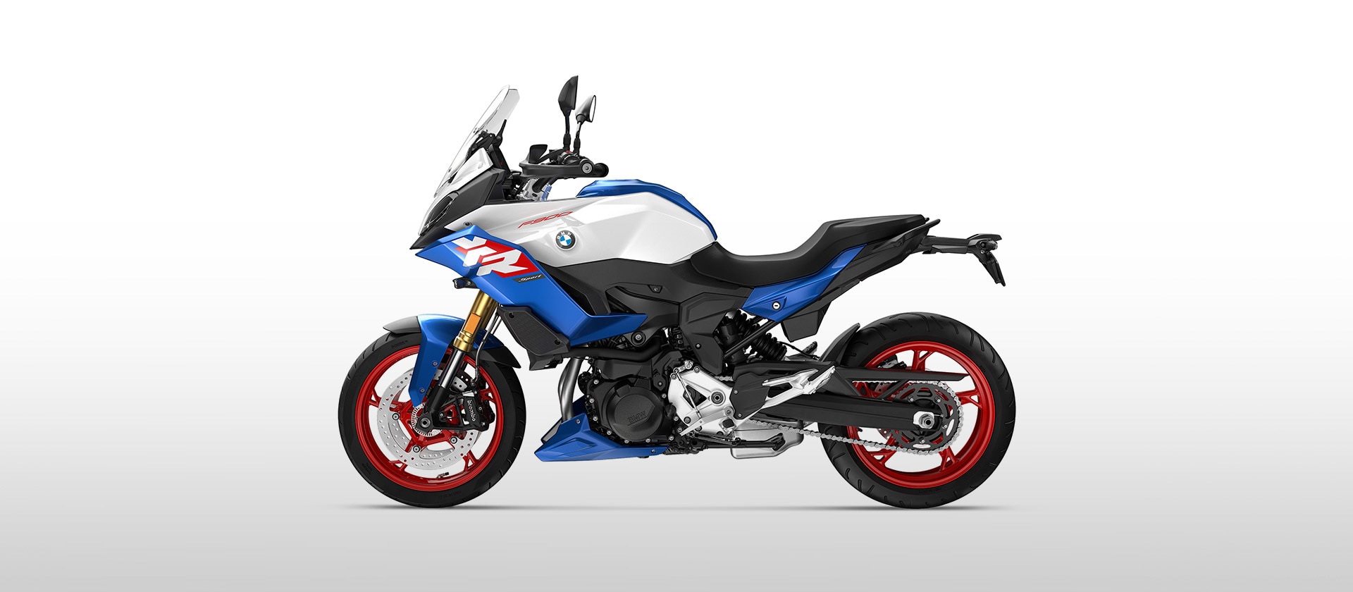 F 900 XR Sport de la BMW Motorrad în alb Light uni/albastru Racing metalizat