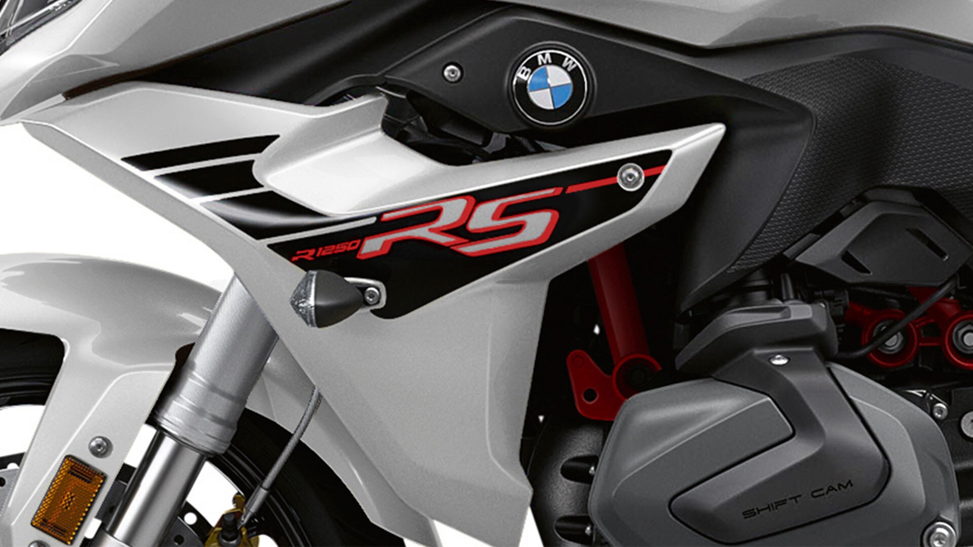 Modelul R 1250 RS în Style Sport în culoarea alb Light uni.