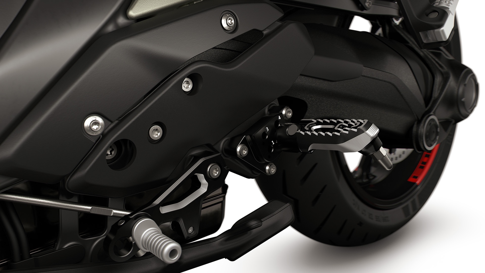 Instalația cu suport de picior reglabilă a R 1300 RS de la BMW Motorrad