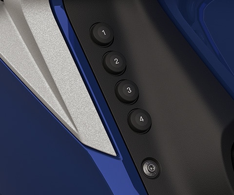 Focalizare pe cele patru butoane favorite numerotate.