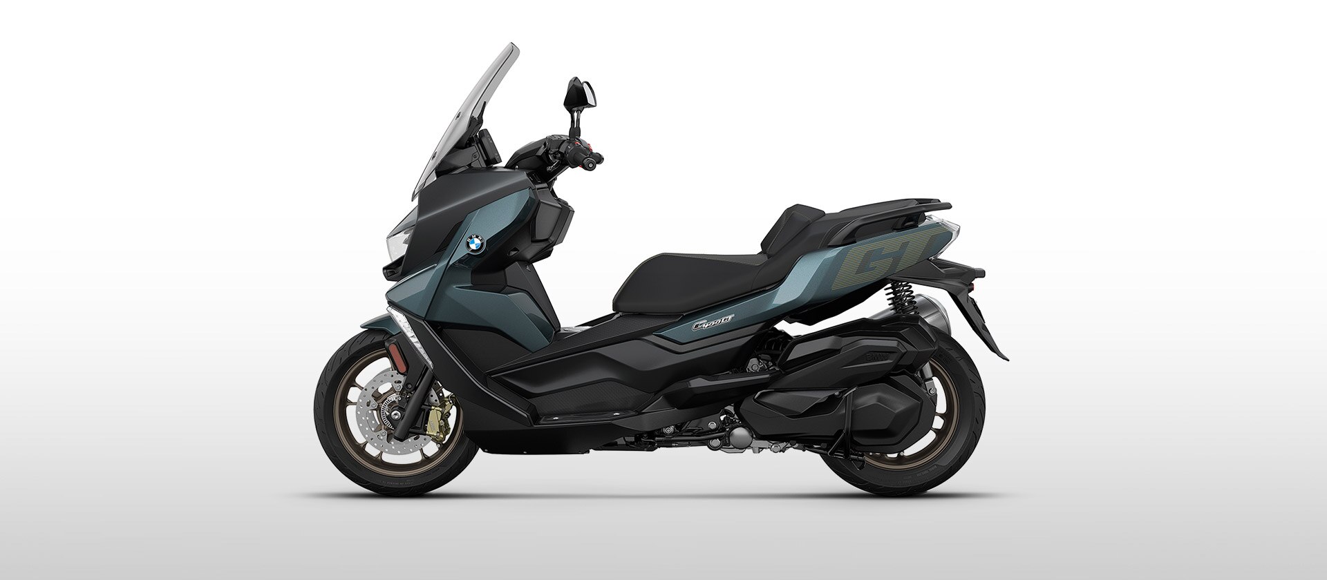 C400 GT Exclusiv de la BMW Motorrad în albastru Blue Ridge Mountain metalizat